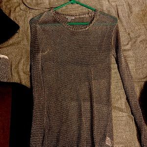 Mesh long sleeve top